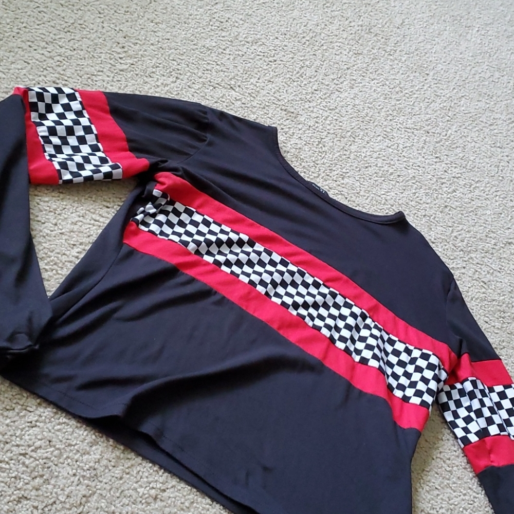 Black racer shirt longsleeve